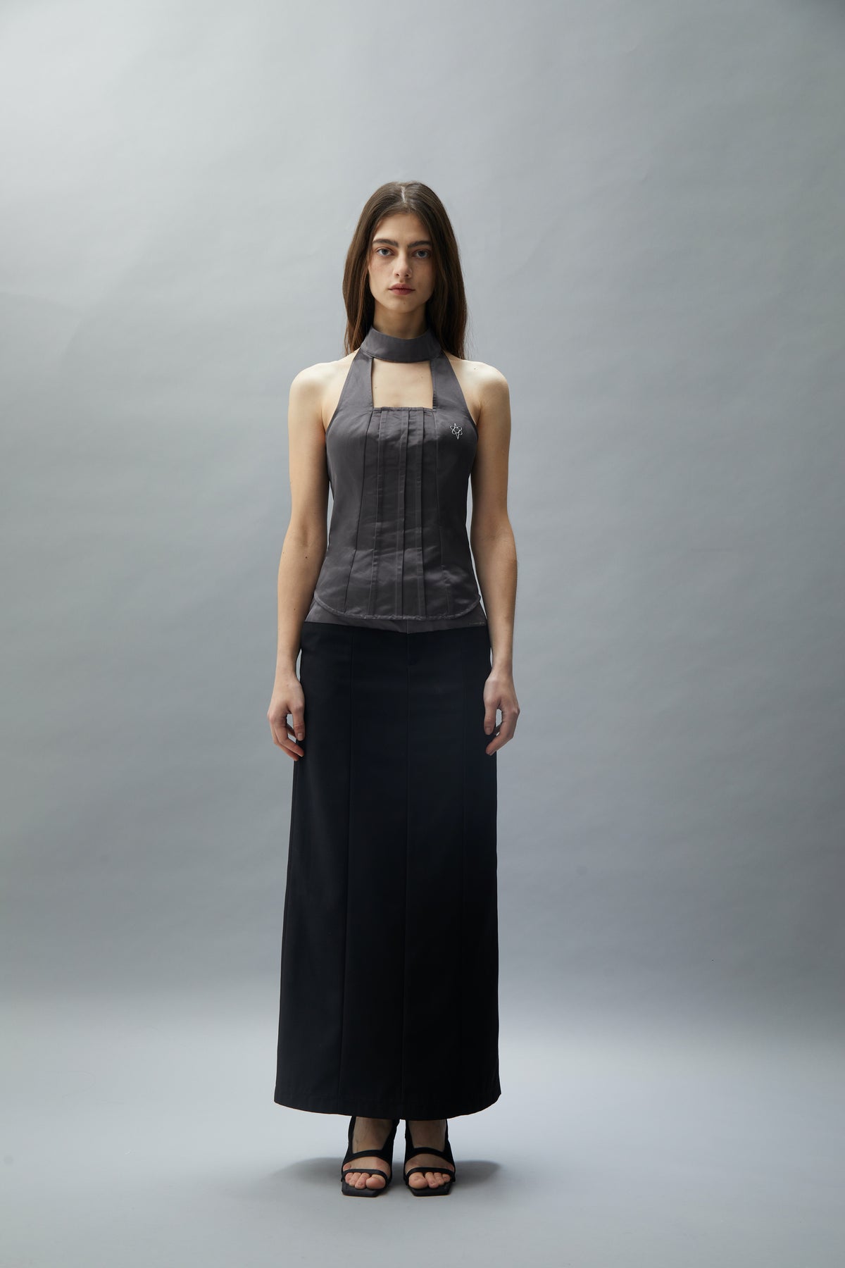 Deconstruct Waist Long Skirt