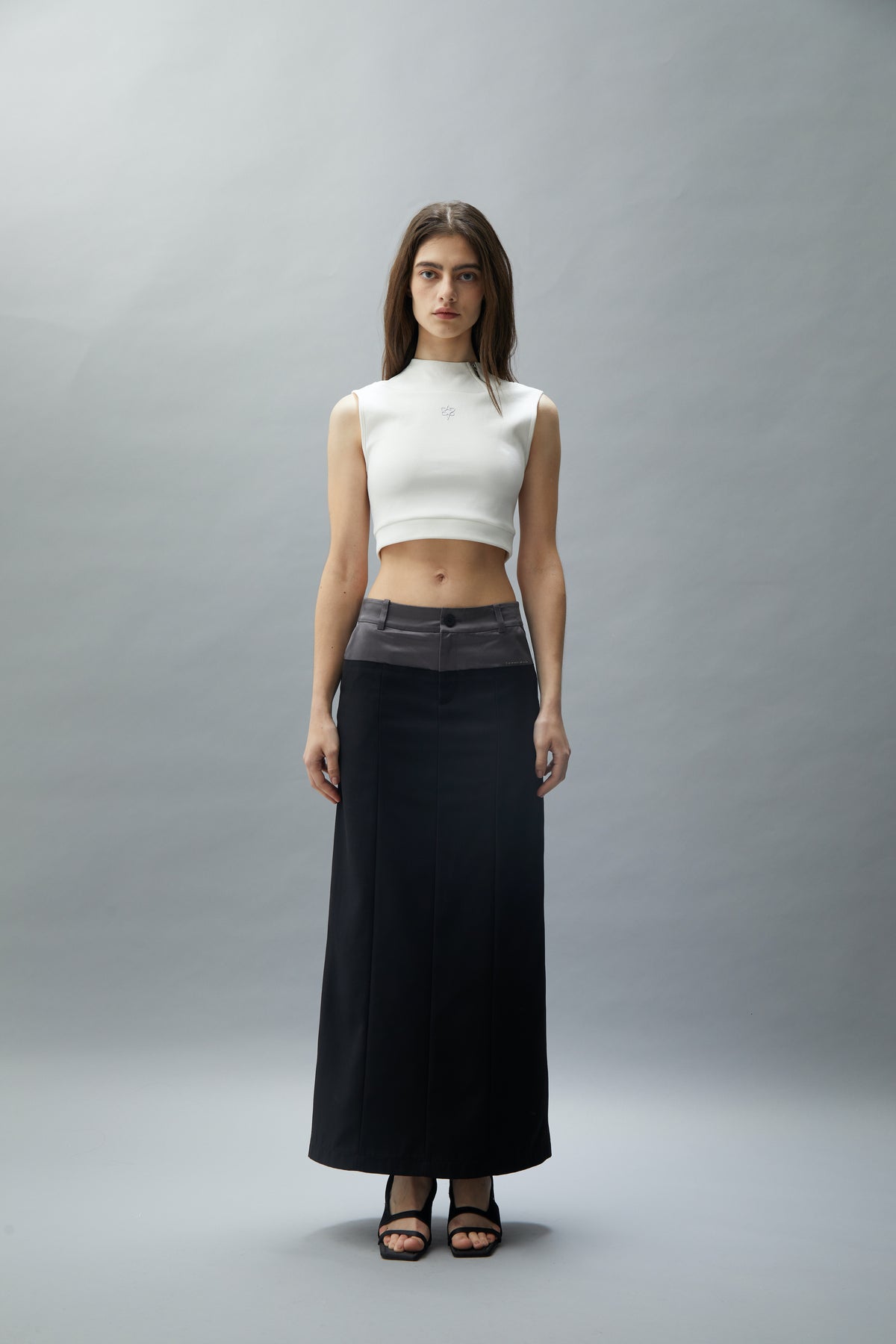 Deconstruct Waist Long Skirt