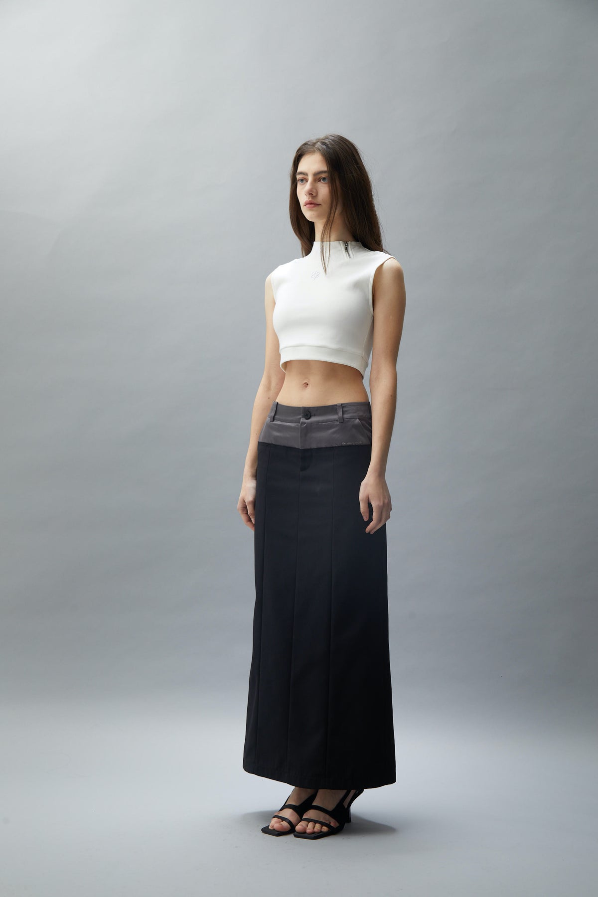 Deconstruct Waist Long Skirt