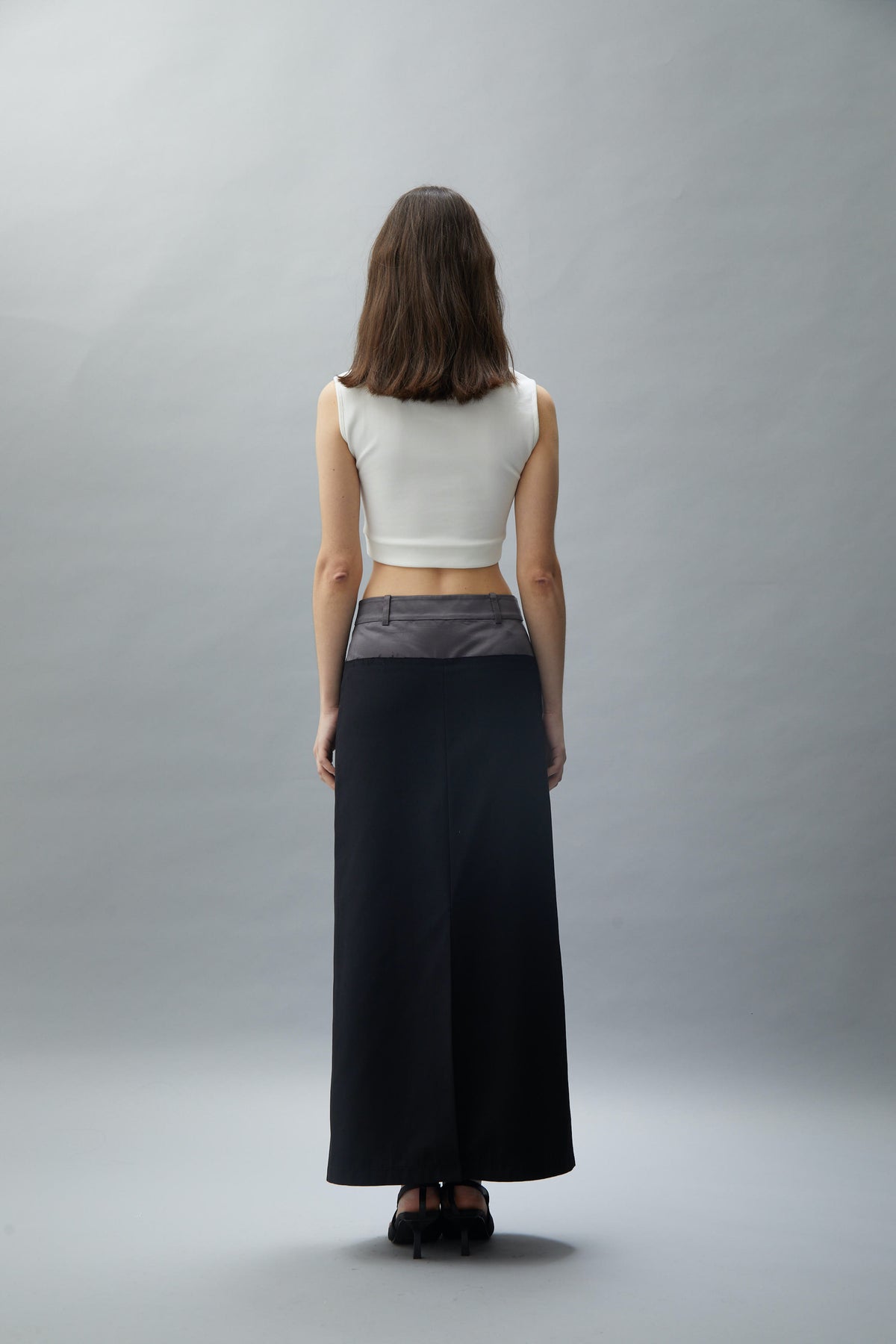 Deconstruct Waist Long Skirt