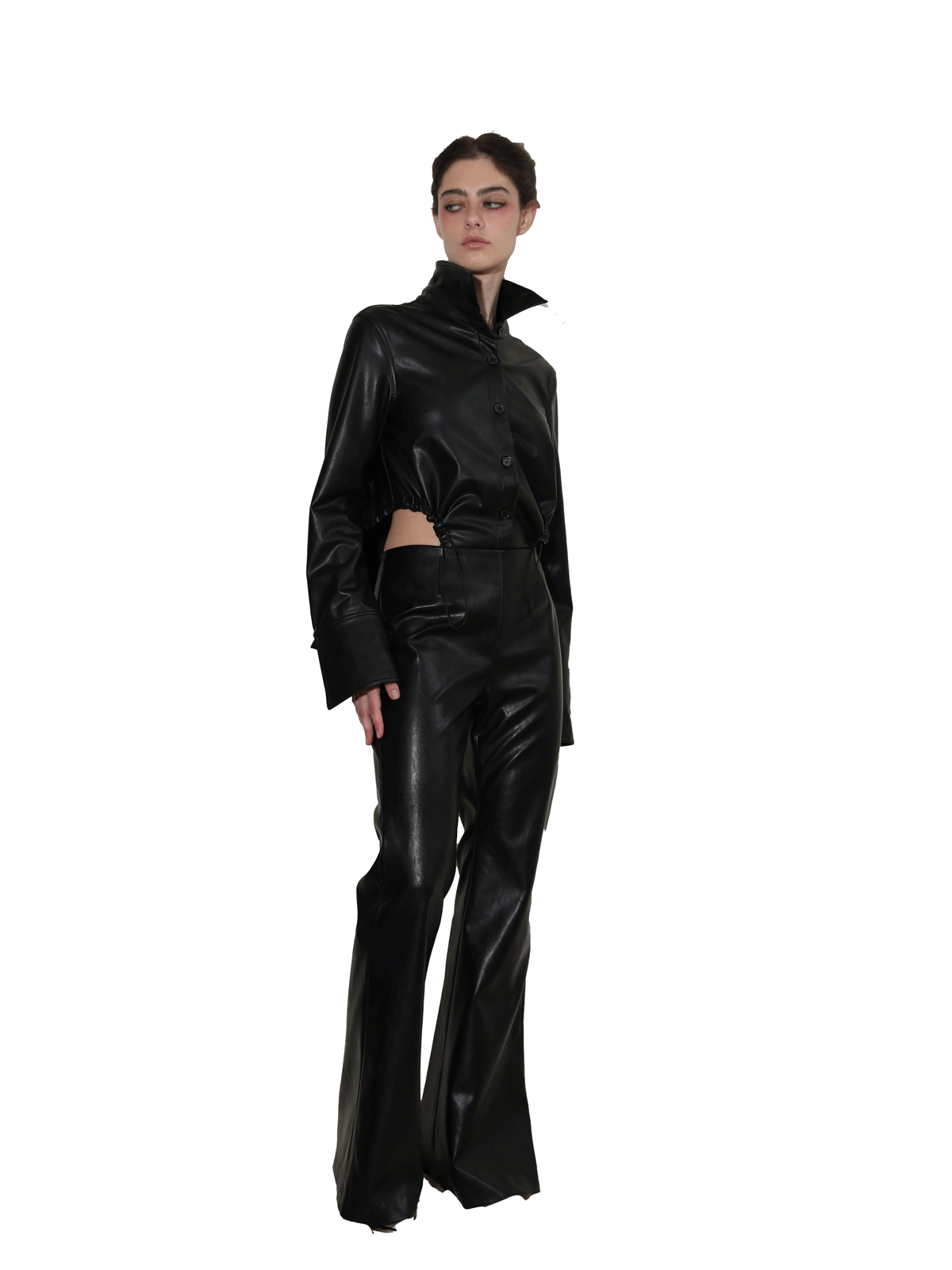 Faux-Leather Shirt