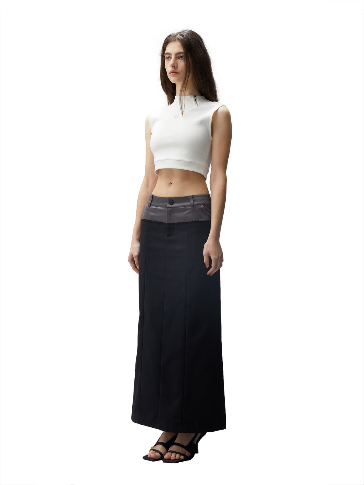 Deconstruct Waist Long Skirt