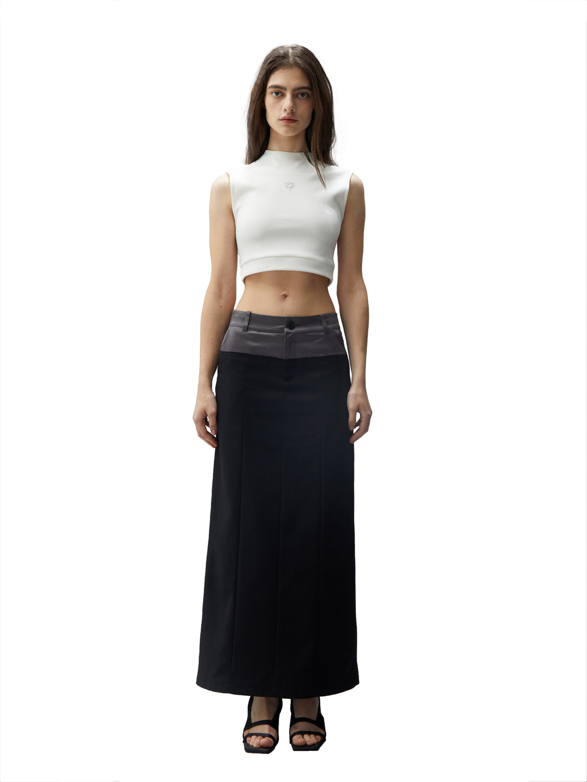 Deconstruct Waist Long Skirt