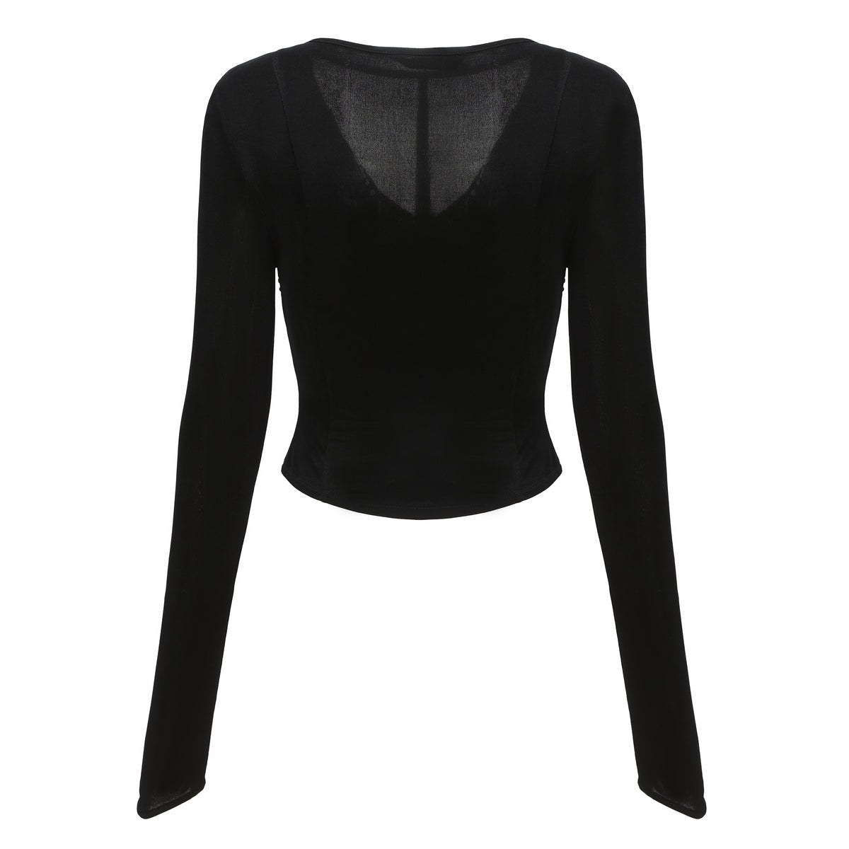 Necessary Ananke Twisted T-Neck Top in Black.