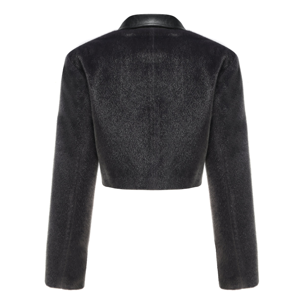 Necessary Ananke's Collar Fur Blazer in Black.