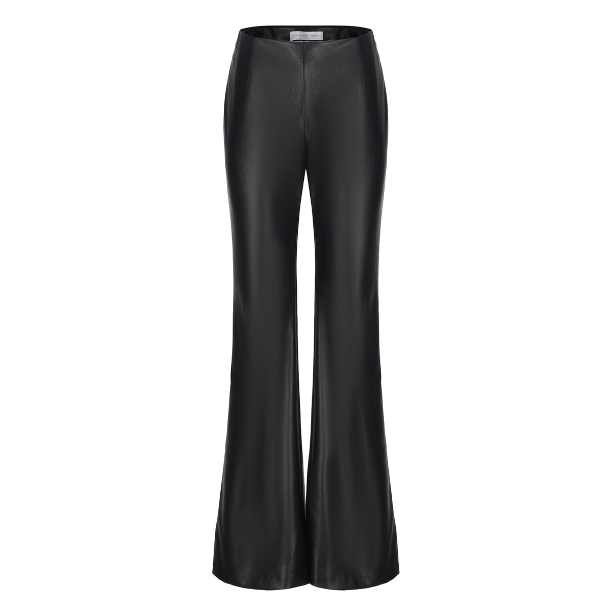 Necessary Ananke Chic Black Faux-Leather Flared Pants.