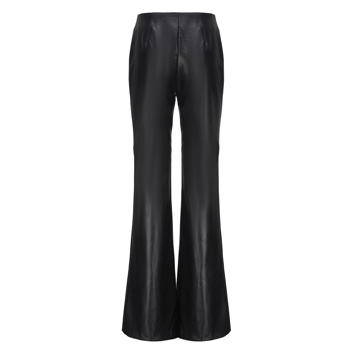 Necessary Ananke Chic Black Faux-Leather Flared Pants.