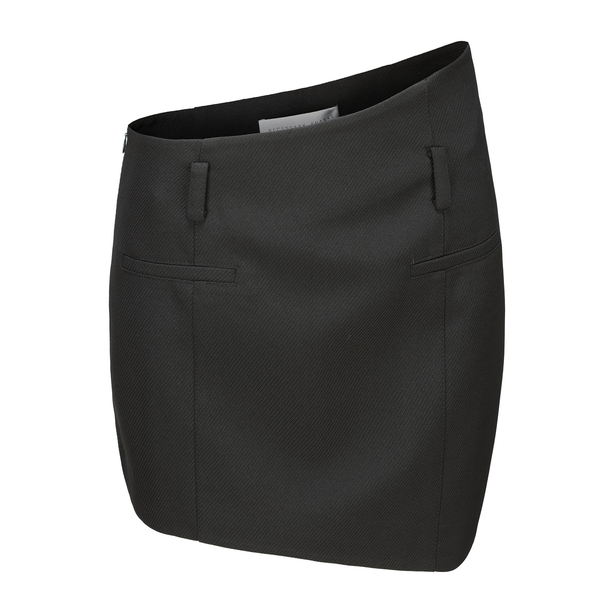 Necessary Ananke Black Mini Skirt in Durable Terylene.