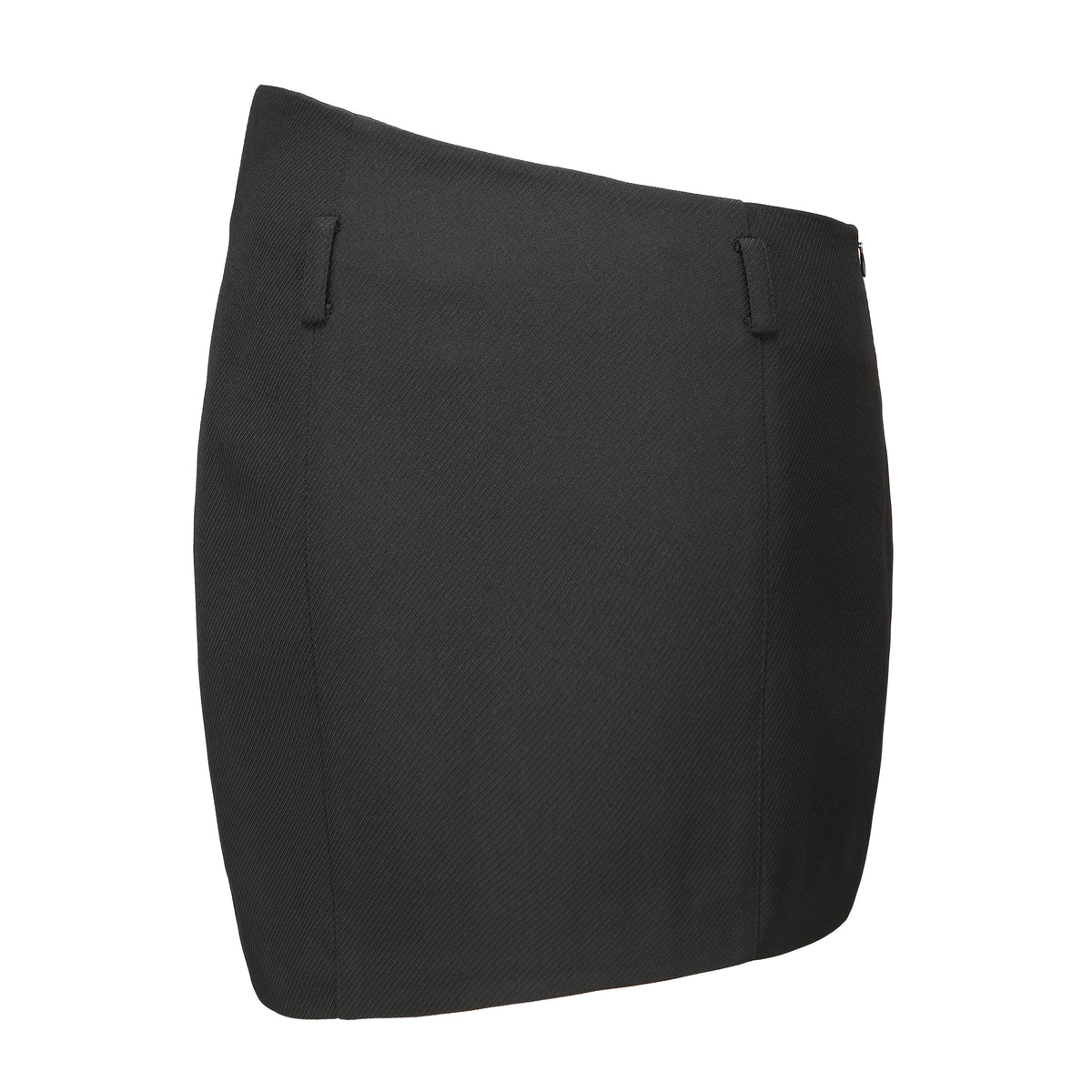 Necessary Ananke Black Mini Skirt in Durable Terylene.