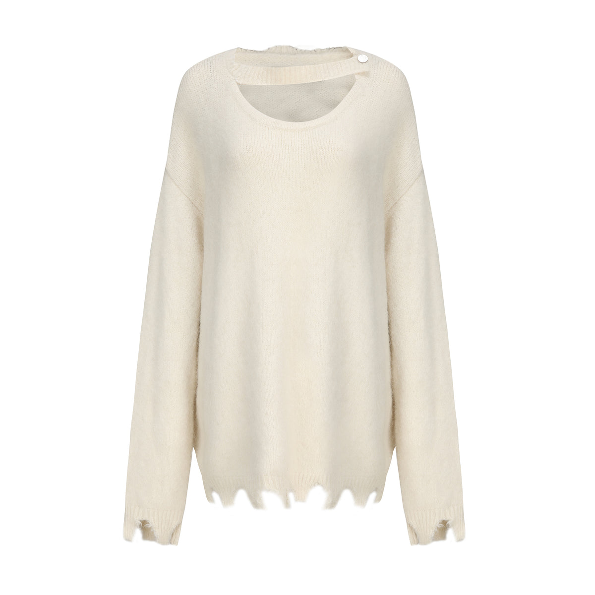 Necessary Ananke Luxury Woolen Sweater in Ivory.